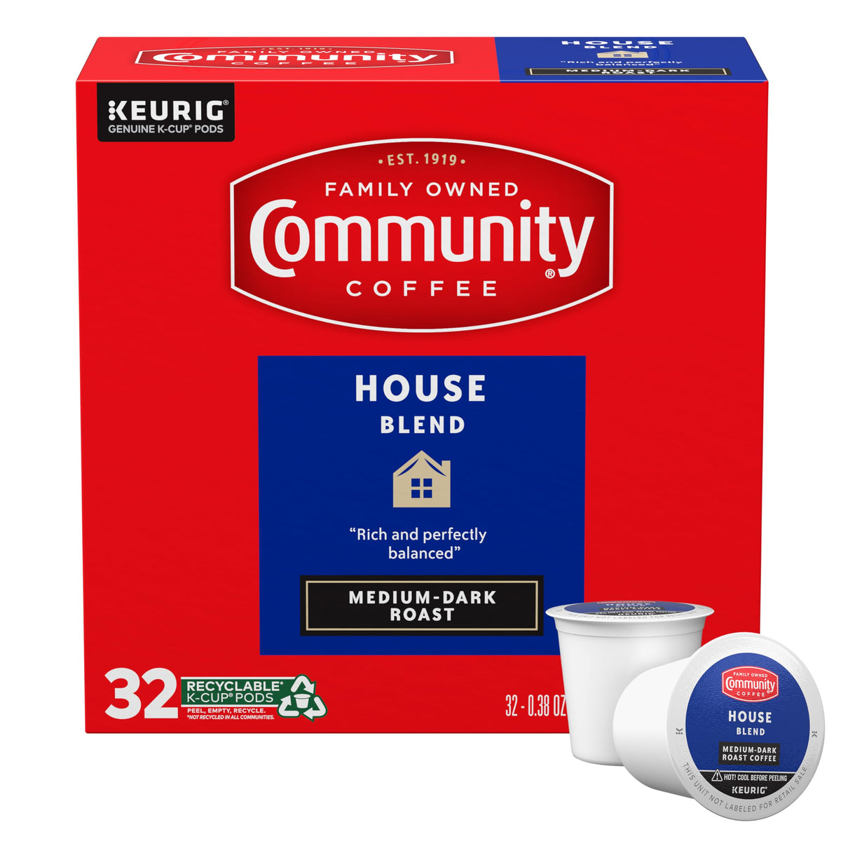 Community Coffee Grandma's Sugar Cookie Keurig K-Cup Pods, Limited Edition Holiday Flavor, Natural Ingredients, 10 Count (Pack of 6)