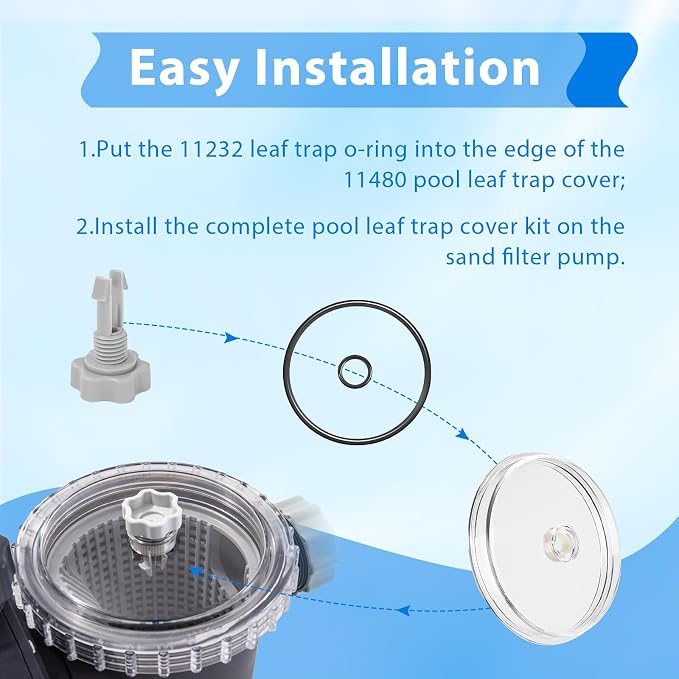 Sand Filter Pump Replacement Parts, 11480 Pool Leaf Trap Cover Lid