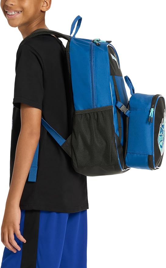 PUMA Unisex Kid's Colony Lunch Kit & Backpack Combo, Black/Multicolor, Medium