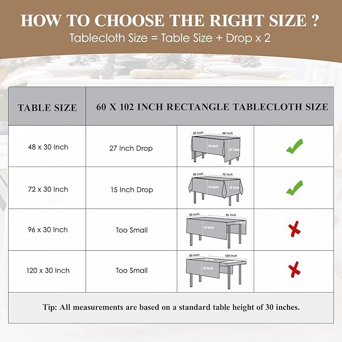Christmas Tablecloth Rectangular 60x102 Inch Waterproof Table Cloth for 6ft, Washable Polyester Table Cover for Xmas Party, Winter Holiday Home Decoration in Festive Checkered Star 1pack