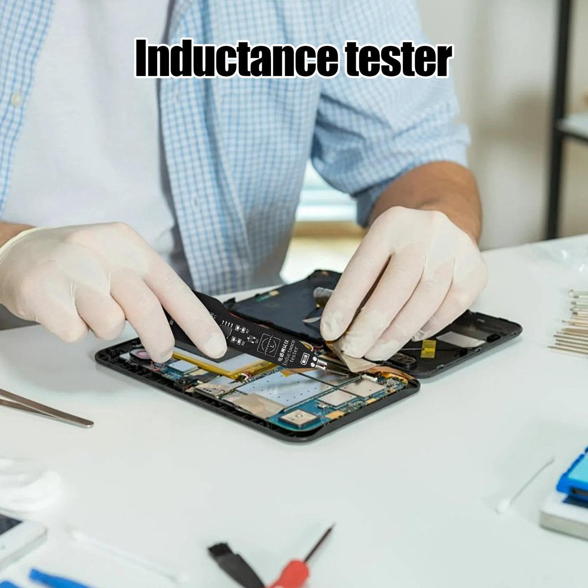 Inductance Tester, Motherboard Coil Tester, Electronic Circuit Board Inductor Detector Repair Fault Detection Tool, Electromagnetic Induction Circuit Board Quick Fault Check Tool, for PC Phone Repair