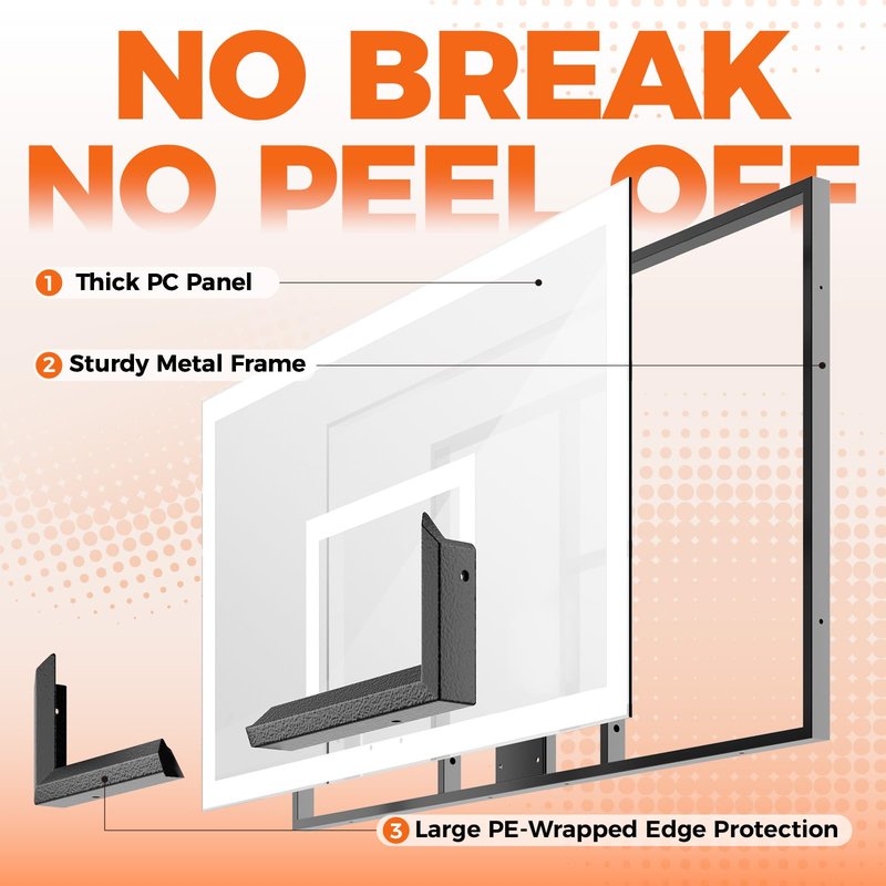 AWII SPORT Basketball Hoop 44 Inch Backboard Protable Basketball Hoop Outdoor, 4.8-10ft Height Adjustable Basketball Goal System for Kids Youth Adults Play in Backyard/Courts/Indoor