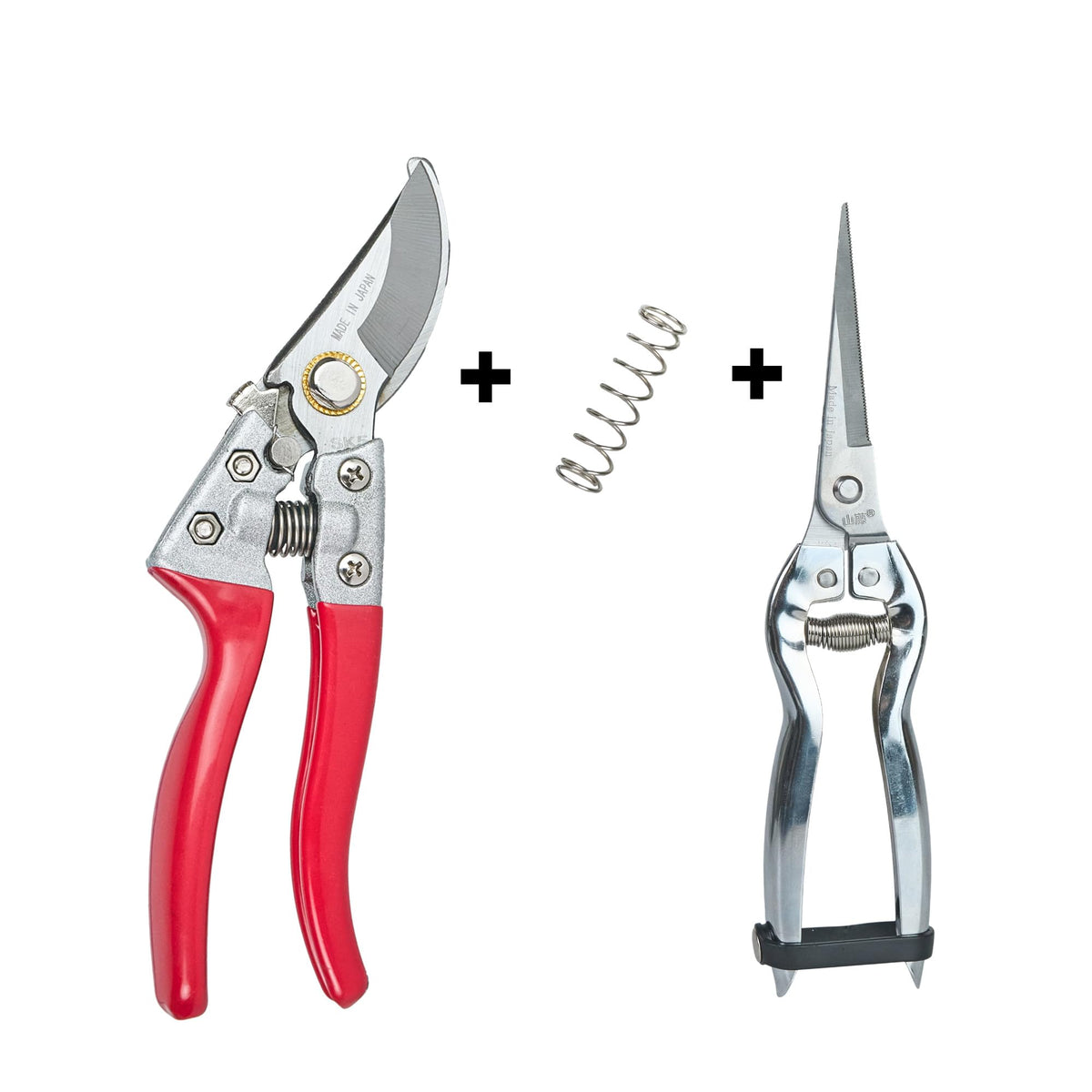 Pruning Shears SK5 Carbon Steel – Hand Pruners & Garden Clippers for Tree, Bonsai & Landscaping, Ergonomic Design with Replacement Spring & Bonus Fine Shears