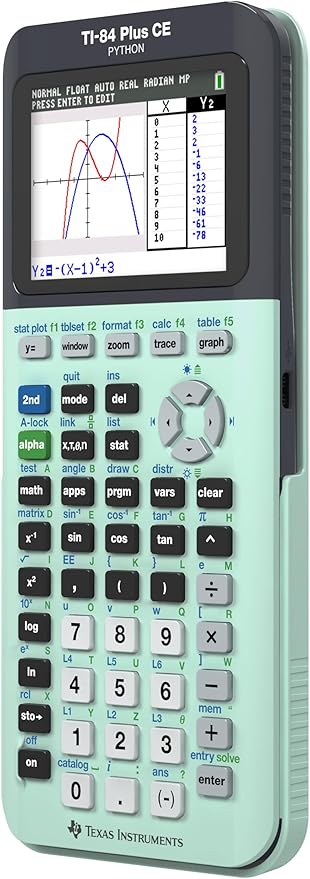 Texas Instruments TI-84 Plus CE Color Graphing Calculator, Mint Small