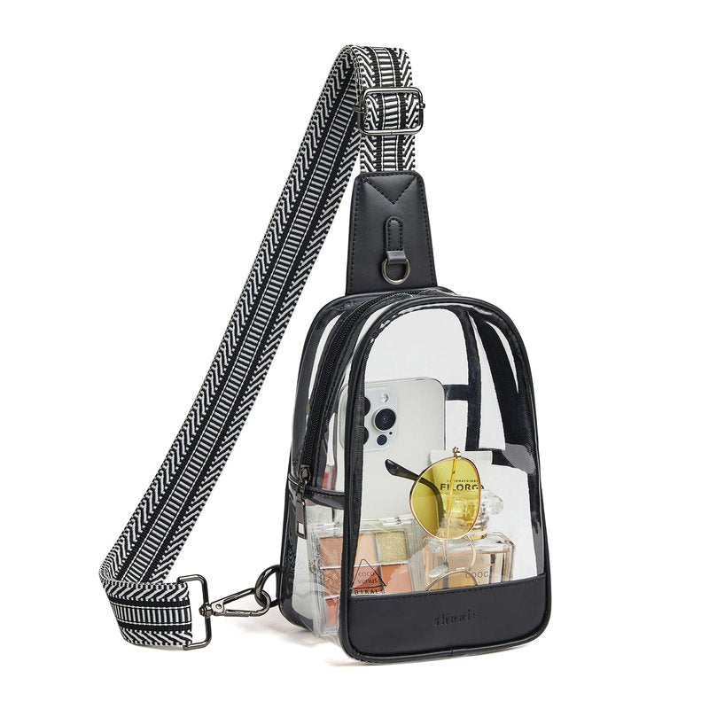 Shrrie Clear Bag for Stadium Events Transparent Crossbody Sling Bag for Women & Men - Stadium Approved, Concerts & Sports