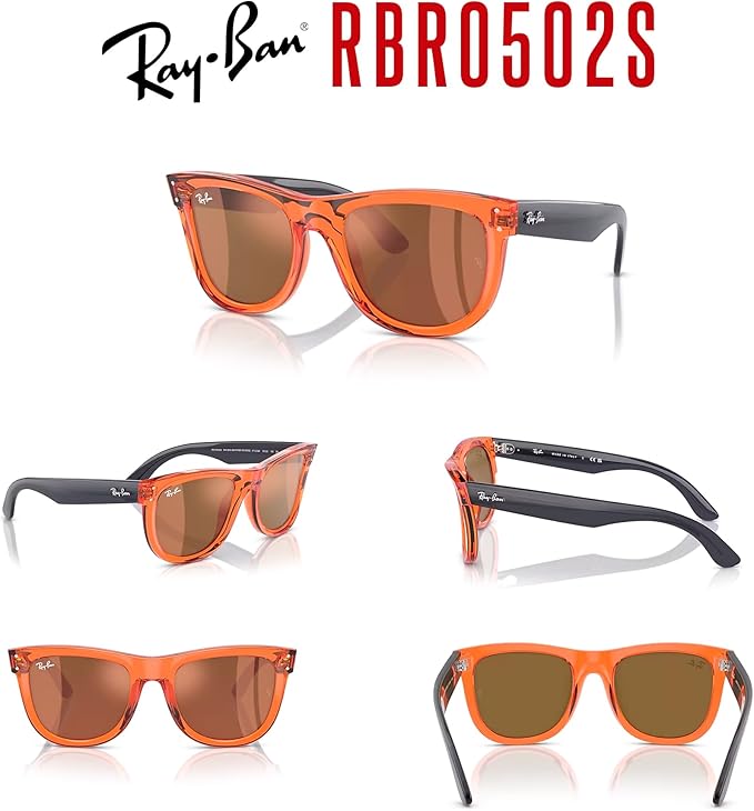 Ray-Ban Wayfarer Reverse RBR0502S Square Sunglasses for Men for Women +BUNDLE with ACCESSORY EYEWEAR KIT