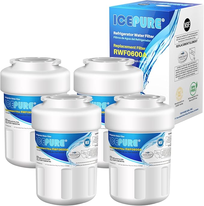 ICEPURE RWF0600A Replacement for GE MWF, 197D6321P006, HDX FMG-1, GSE25GSHECSS