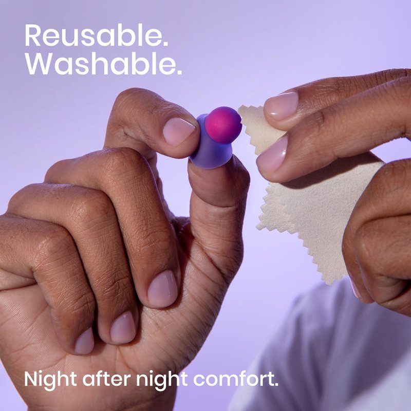 Manta Sleep Earplugs – Engineered for Maximum Side-Sleep Comfort, Reusable Ear Plugs for Noise Reduction, Includes 5 Sizes for a Perfect Fit, Stays in Place All Night