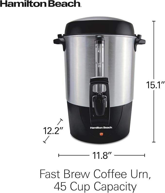 Hamilton Beach 45 Cup Fast Brew Coffee Urn and Hot Beverage Dispenser