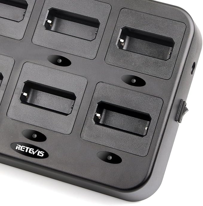 Retevis RT22 Walkie Talkie Charger, Six-Way Charger, Multi Unit Charging Station, Compatible with Retevis RT22 RT22S RB19 RB19P RB39 RB39P Walkie Talkie (1 Pack)