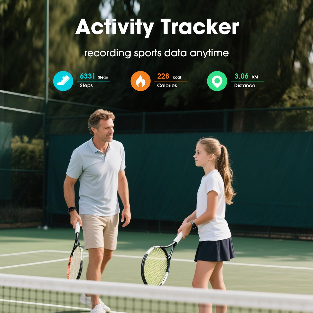 Imzuc Pedometer Watch Senior Friendly No App/Phone Required, Waterproof Fitness Tracker Watch with Step Counter Calories/Sleep Tracker for Walking Running for Men Women