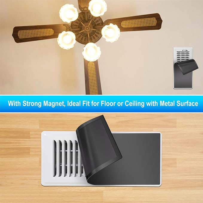Magnetic Floor Register Vent Covers, 5.5 x 12 Inch Superior Hold Vent Covers