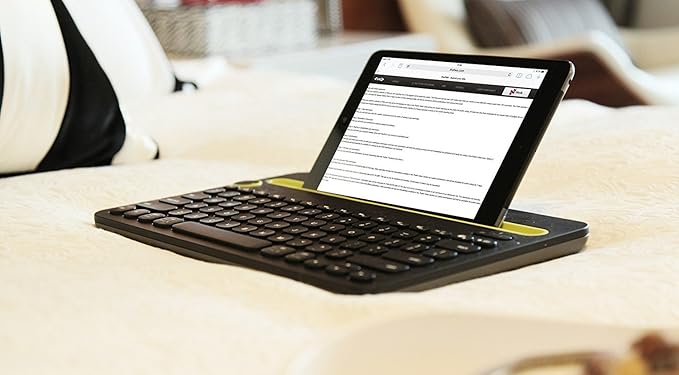 Logitech K480 Wireless Multi-Device Keyboard for Windows, macOS, iPadOS, Android or Chrome OS, Bluetooth, Compact, Compatible with PC, Mac, Laptop, Smartphone, Tablet - Black