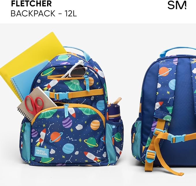 Simple Modern Medium Toddler Backpack for School Girls and Boys | Kindergarten Elementary Kids Backpack | Fletcher Collection | Kids - 15" tall | Pink Ballerina