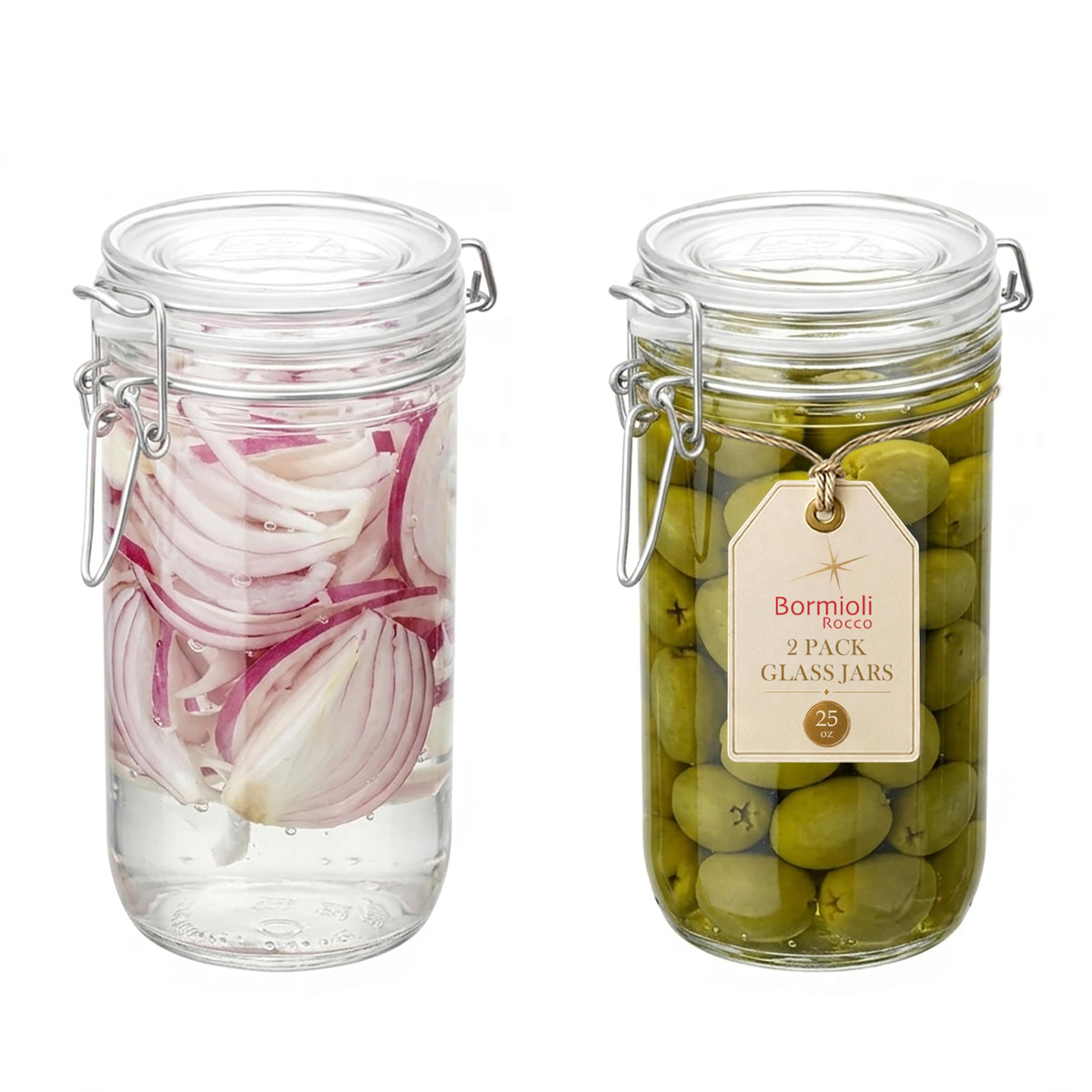 Bormioli Rocco Fido Cylinder Jar 33.75 oz - Clear, Set of 2