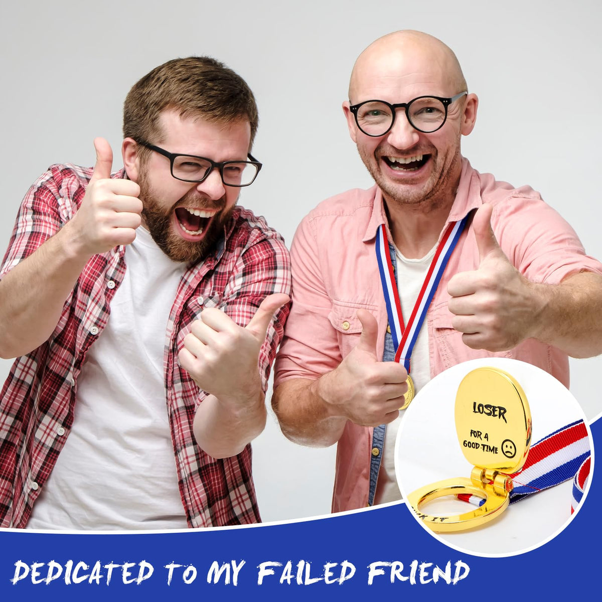 Misdary 3 Pcs Last Place Medal, 1.8 Inch Toilet Seat Flip Cover Design Loser Award Medal with Webbing Ribbon, Novelty Last Place Trophy for Game Competition Party Supplies