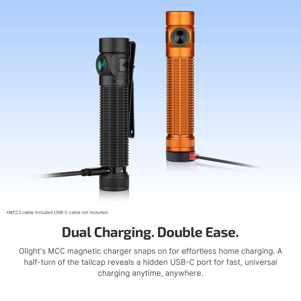 OLIGHT Baton4 Pro EDC Flashlight Rechargeable, 1600 Lumens Small Pocket LED Light with Tactical Switch and Magnetic & USB C Dual Charging, IPX8 for Home Use, Camping, Outdoor and Emergency (Black)