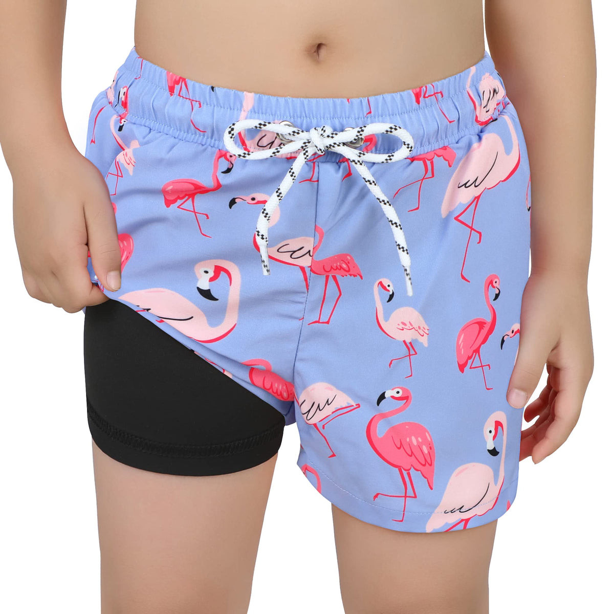 Century Star Boys Swim Trunks with Compression Liner-Anti Chafe Quick Dry Bathing Suit Beach Shorts for Kids 2-16 Years