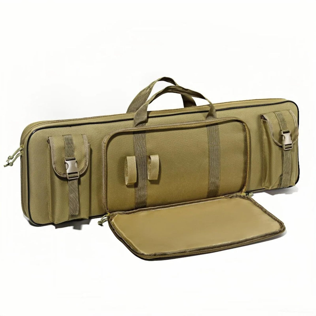 KOKKOYA Soft Gun Case for Rifles and Shotguns Long Scoped Rifle Range Bag Backpack 47" 36" with Tactical Pockets Durable Oxford Fabric Adjustable Sling Dual (khaki, 34 inch x 12 inch)