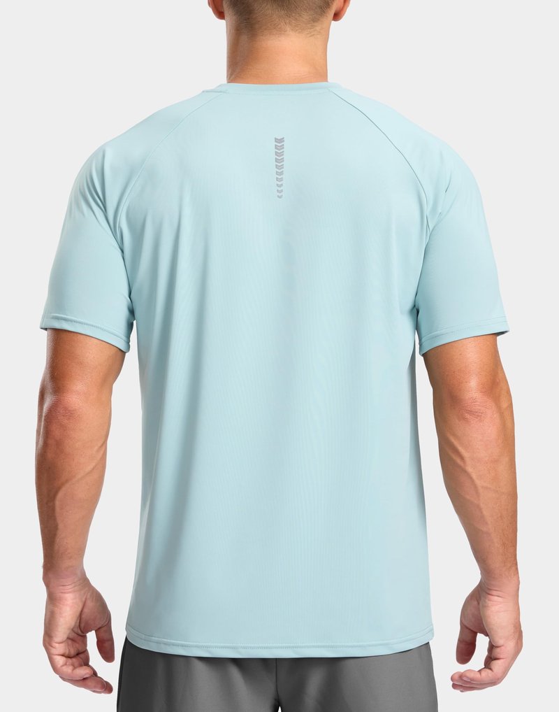 G Gradual Men's Athletic Workout T-Shirts Moisture Wicking Cooling Running Shirts Short Sleeve Performance Tee for Gym Tennis(Light Blue,M)