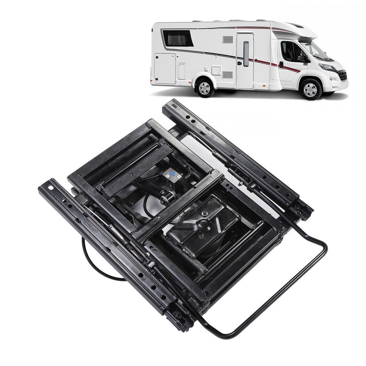 Tissting Heavy Duty Seat Air Suspension Base - Pneumatic Shock Absorbing Suspension Seat Base with Front and Rear Sliding Rails, Reduce Vibration for RV Truck Tractor Construction Vehicles