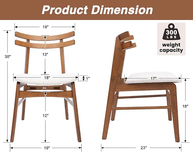 VESCASA 5-Piece Dining Set, 59" L Colonial Oak Rectangle Wood Dining Table with 4 Curved Back Sherpa Beige Wood Dining Chairs for Dining Room, Kitchen, Restaurant, Dining Set for 4