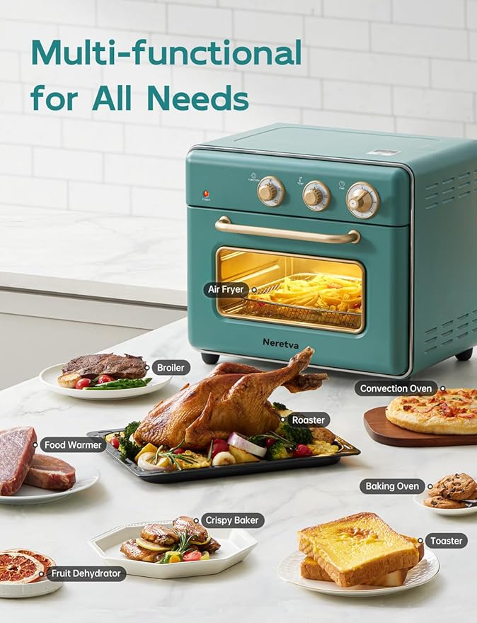 Neretva 21 QT Capacity and 6-in-1 Multifunctional Toaster Oven & Air Fryer