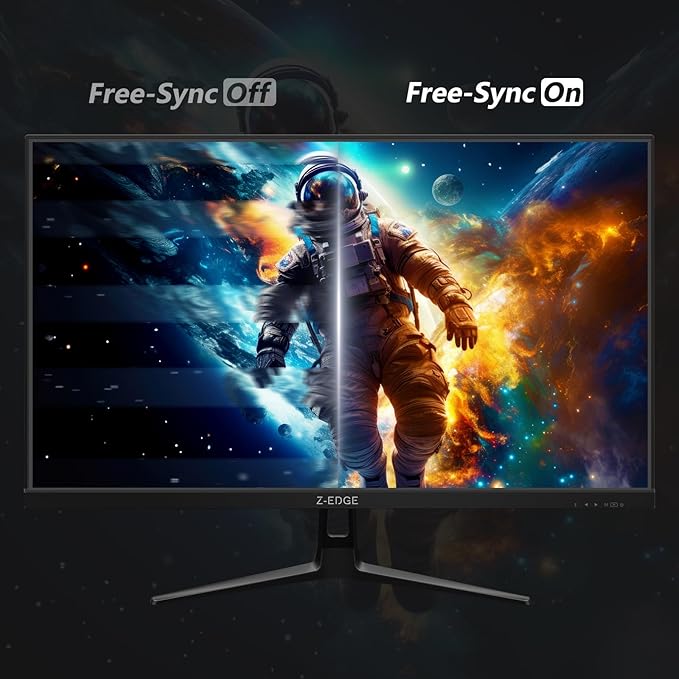 Z-Edge 27-inch Gaming Monitor QHD 2560 x 1440 2K, 180Hz Refresh Rate, 1ms MPRT, UG27QF Fast IPS Computer Monitor with Crosshair, HDMI 2.0x2, DP 1.4x2