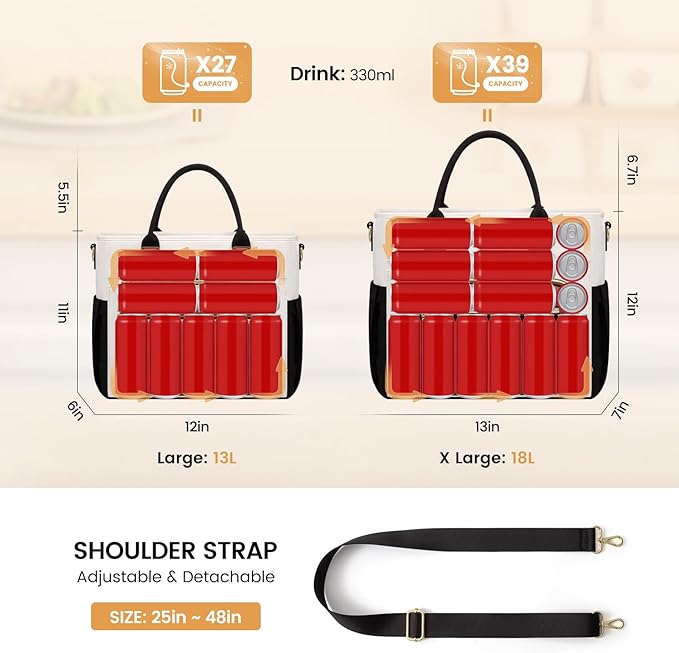 LOVEVOOK Insulated Lunch Bag Women,Wide Opening Adult Lunch Box Women,Leakproof Cooler Bag for Work Picnic Beach Family College,Lunch Teacher Tote Bag with Adjustable Shoulder Strap and Cup Holder