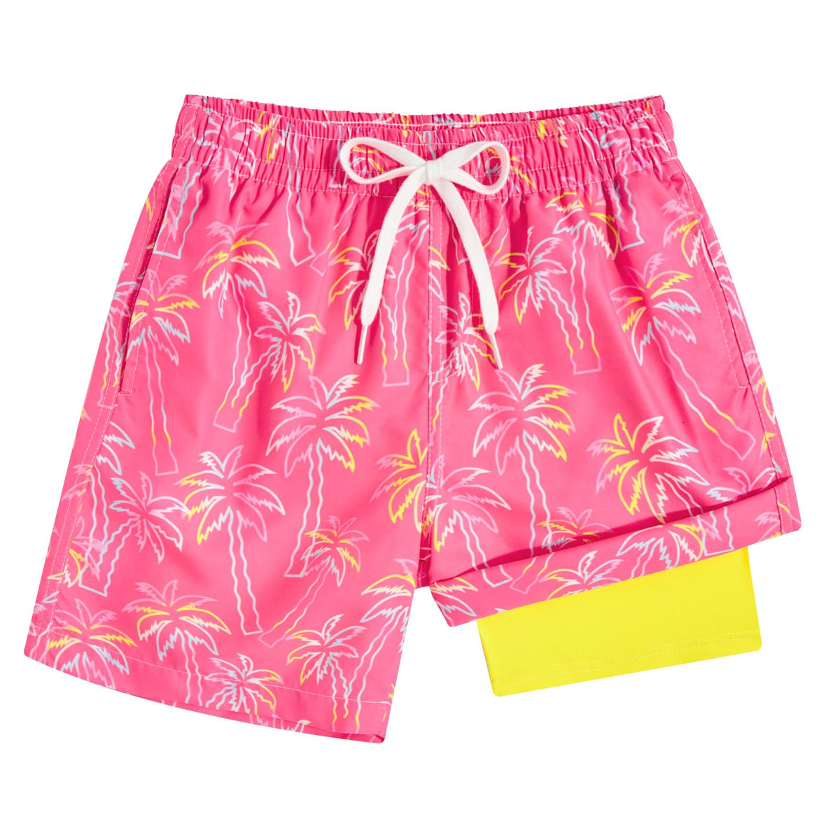 swimsobo Boys Swim Trunks 10-12 Years Compression Liner Swim Shorts Hawaiian Bathing Suit with Swimsuit Boxer Surfing Shorts