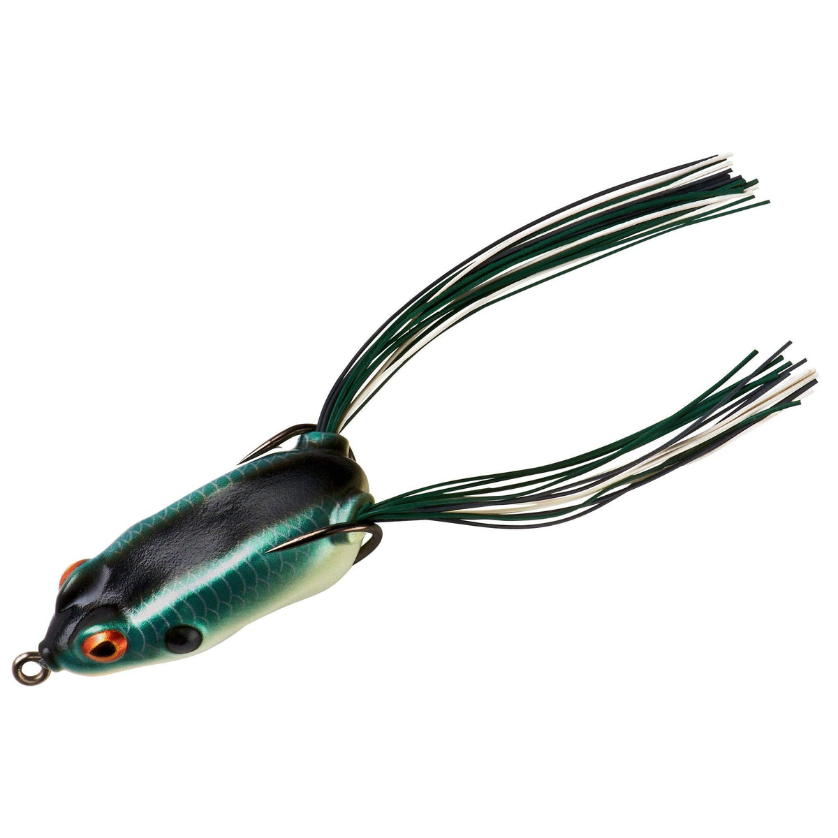 BOOYAH Pad Crasher Jr Topwater Bass Fishing Hollow Body Frog Lure with Weedless Hooks, Shad Frog