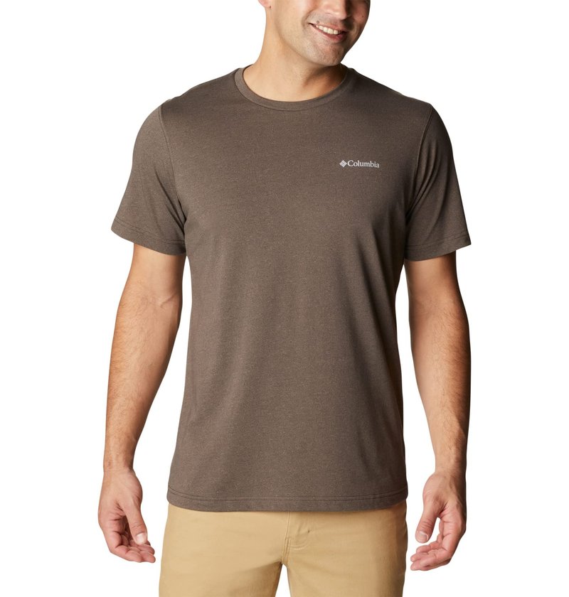 Columbia Men's Thistletown Hills Short Sleeve, Cordovan Heather, 3X Big