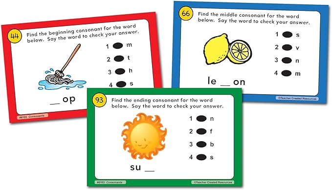Teacher Created Resources Power Pen Learning Cards: Consonants Grade K (TCR6103)
