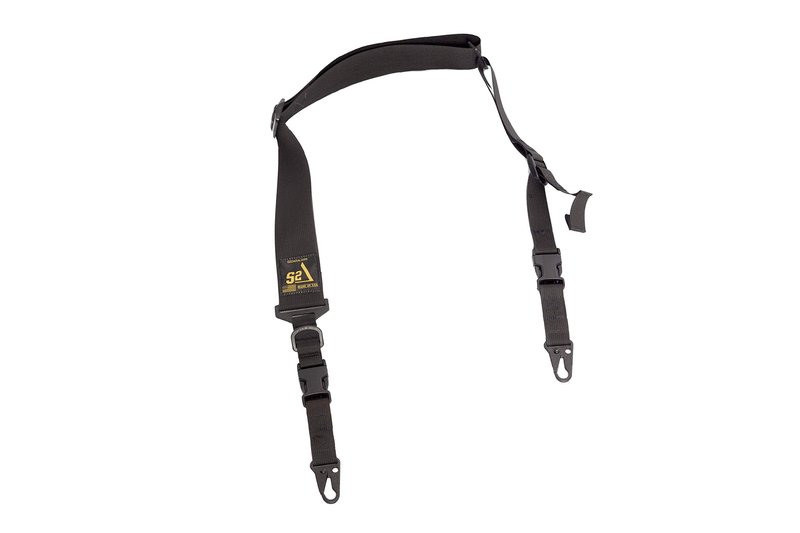S2Delta - USA Made Premium 2 Point Rifle Sling, Fast Adjustment, Modular Attachment Connections, Comfortable 2” Wide Shoulder Strap (Black, Snap Hook)