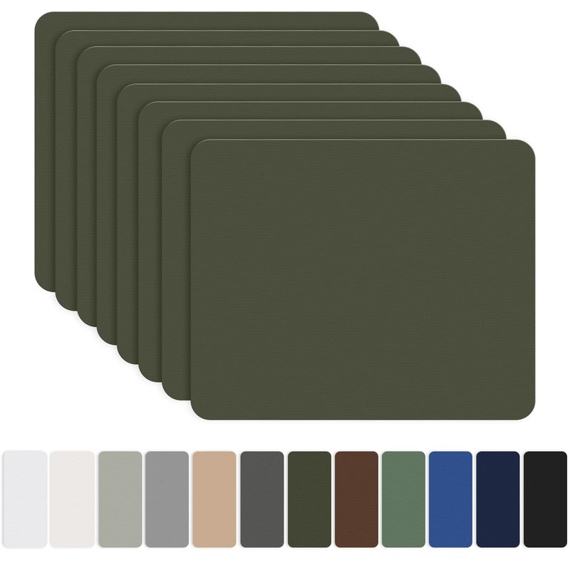 OAZ 8 Pieces 7.87 x 5.9 inch Nylon Repair Patches Nylon Fabric Patch Self-Adhesive Fabric Repair Tape Waterproof Lightweight Outdoor Gear Patch Kit for Down Jacket Clothing Tent Bag (Army Green)