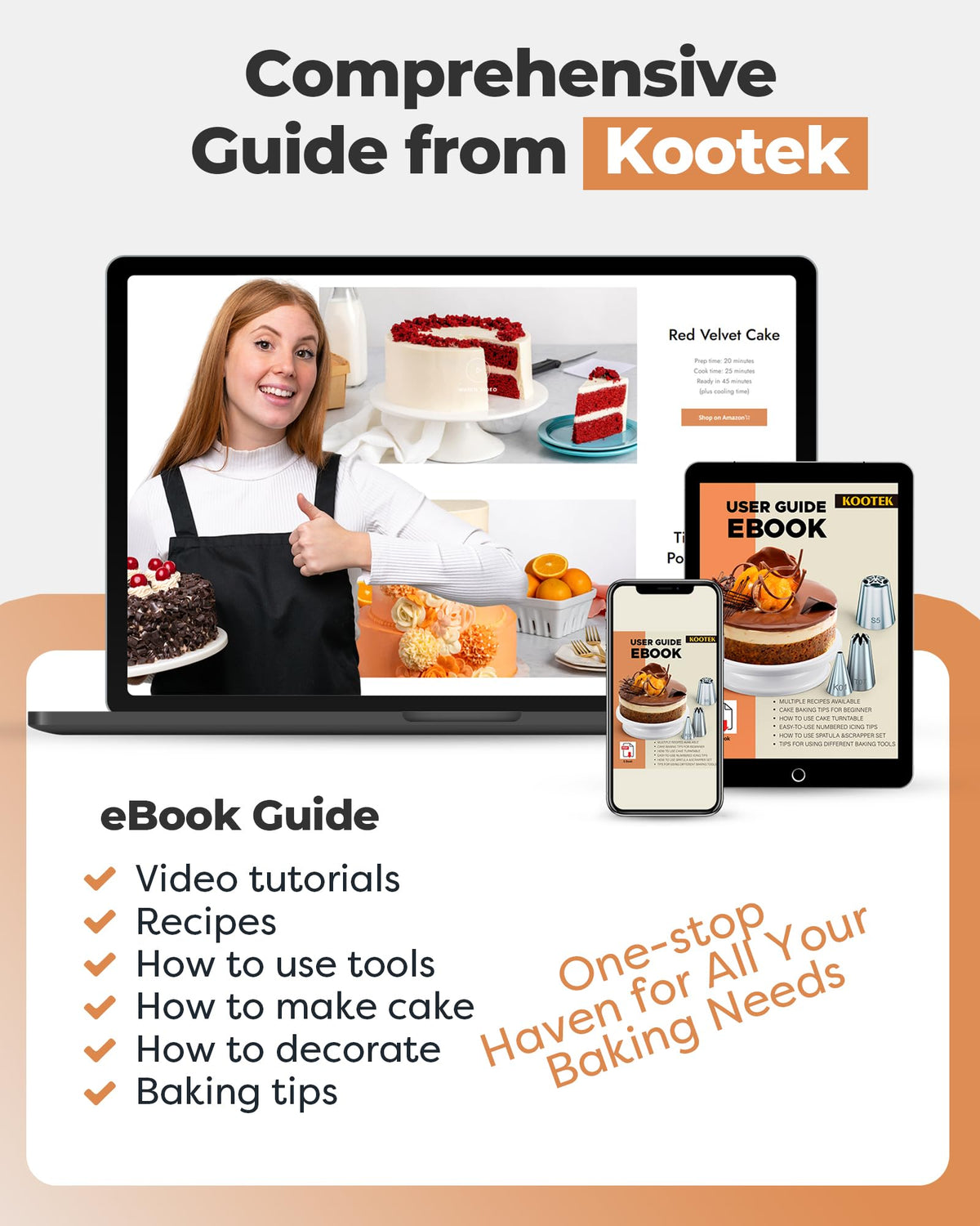 Kootek 35 Aluminum Cake Decorating Kit, Baking Tools for Beginners & Pros