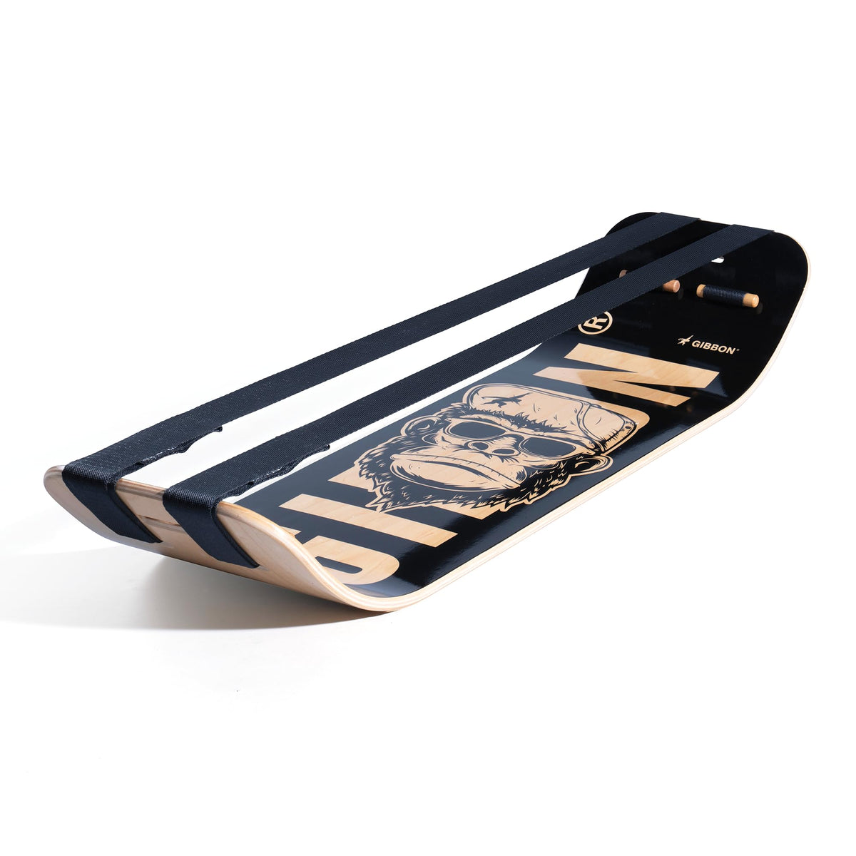 GIBBON SlackBoard Plus - 2-in-1 Slackline Balance Board for Adults - Workout Equipment Home Gym Training - Slack Board Wooden Balance Trainer - Standing Desk Exercise, Yoga, Agility, Pilates, Core