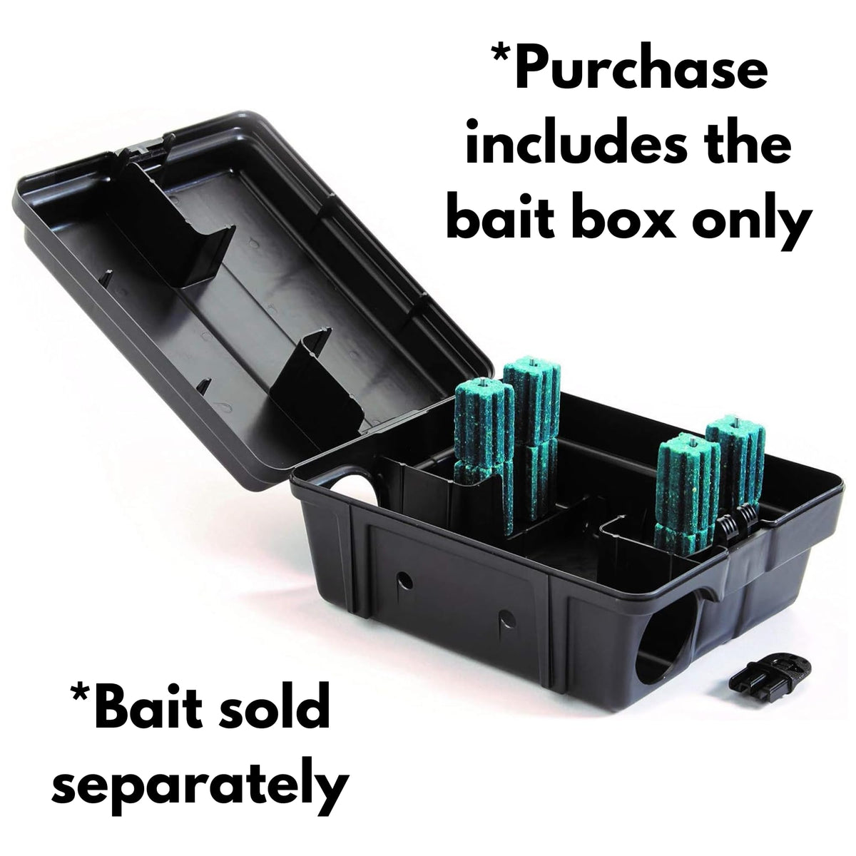 Outpost Rat Bait Station | Single Station Targets Small Mice Up to Large Rats | Position Horizontal or Vertical | Made in USA