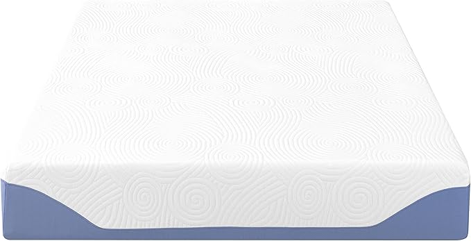 Mellow 10 Inch Cooling Gel-Infused Memory Foam Bed Mattress, Medium Firm Sleep and Breathable Fabric Cover, Twin , Mattress In A Box