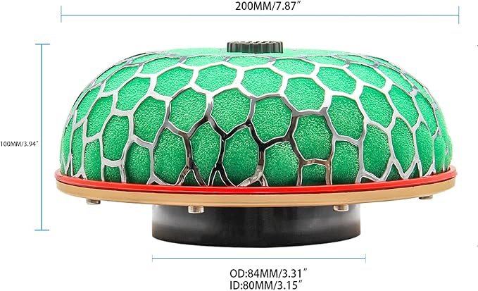3.15" High Flow Air Intake Mushroom Filter Washable Sponge Honeycomb Mesh Air