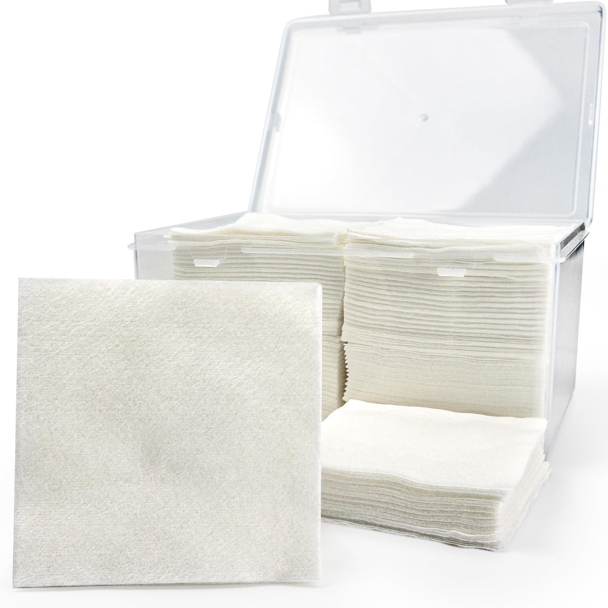 600 PCS 3" Gun Cleaning Patches in Storage Box - Lint Free, Highly Absorbent Nonwoven Cleaning Patches for 12 Gauge to 20 Gauge