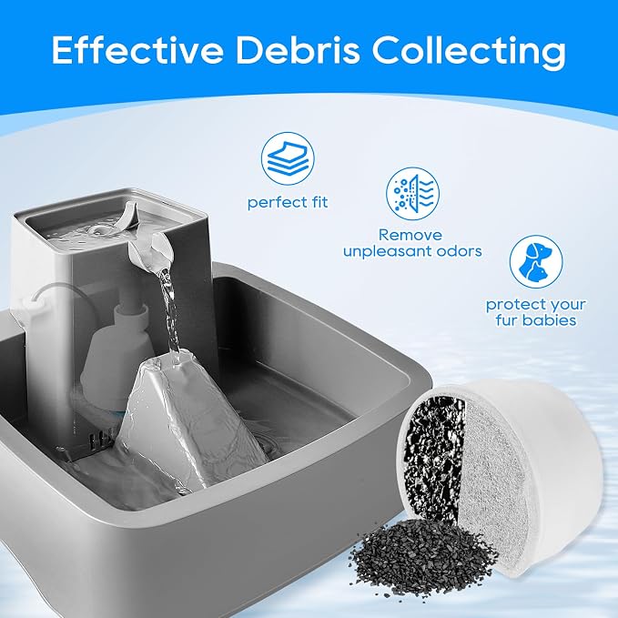 Replacement Carbon Filters for Drinkwell, Cat Water Fountain Filter, Dog Pet