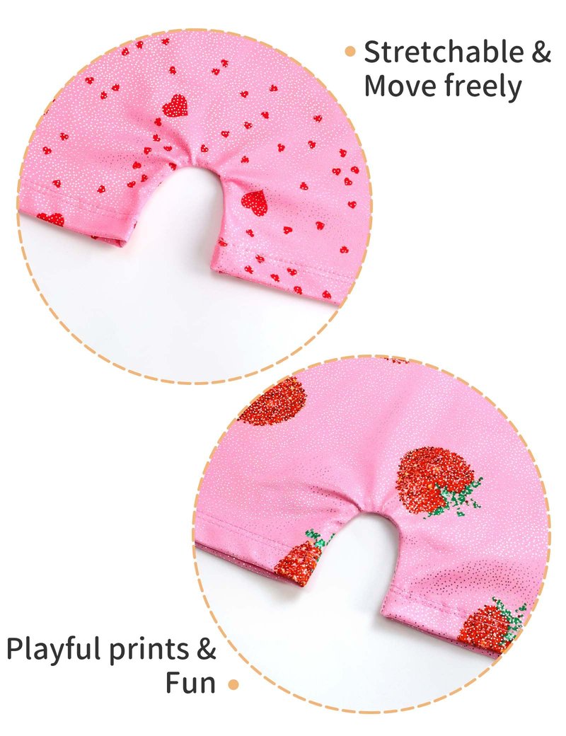 Nokecina Gymnastics Leotards for Girls 2t 3t Shiny Sleeveless Gym Leos Stretch Pink Heart Tank Unitards 2 Pack