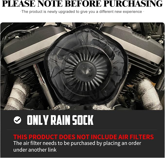Waterproof Air Filter Rain Sock Motorcycle Dustproof Cold Air Intake Protective
