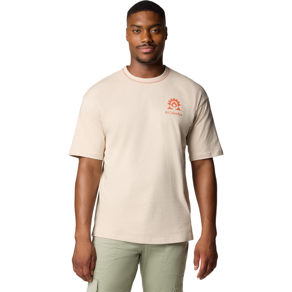Columbia Men's Landroamer Short Sleeve Crew, Dark Stone, Medium