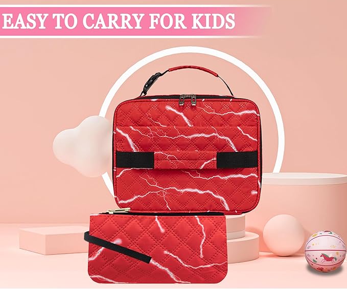 Lunch Box for Kids Boys with Reusable Snack Bag Cute Insulated Lunch Bag for Preschool Kindergardent Elementary Lonchera Para Mujer