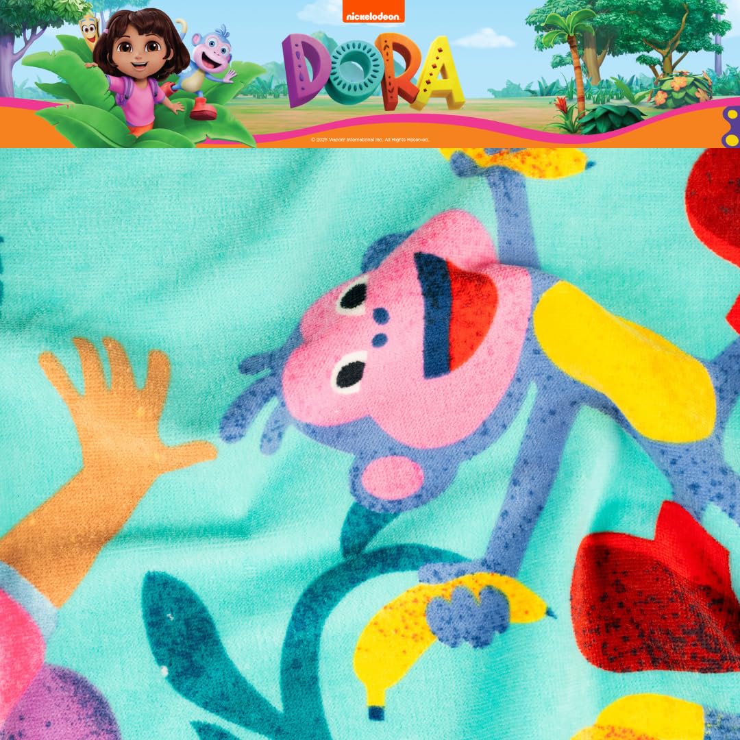 Dora The Explorer Kids Super Soft Cotton Bath/Pool/Beach Towel, 58 in x 28 in, (Offically Licensed Product) by Franco