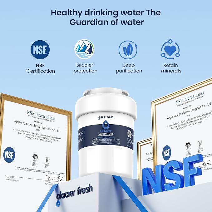 GLACIER FRESH Replacement for MWF Refrigerator Water Filters, SmartWater MWFP