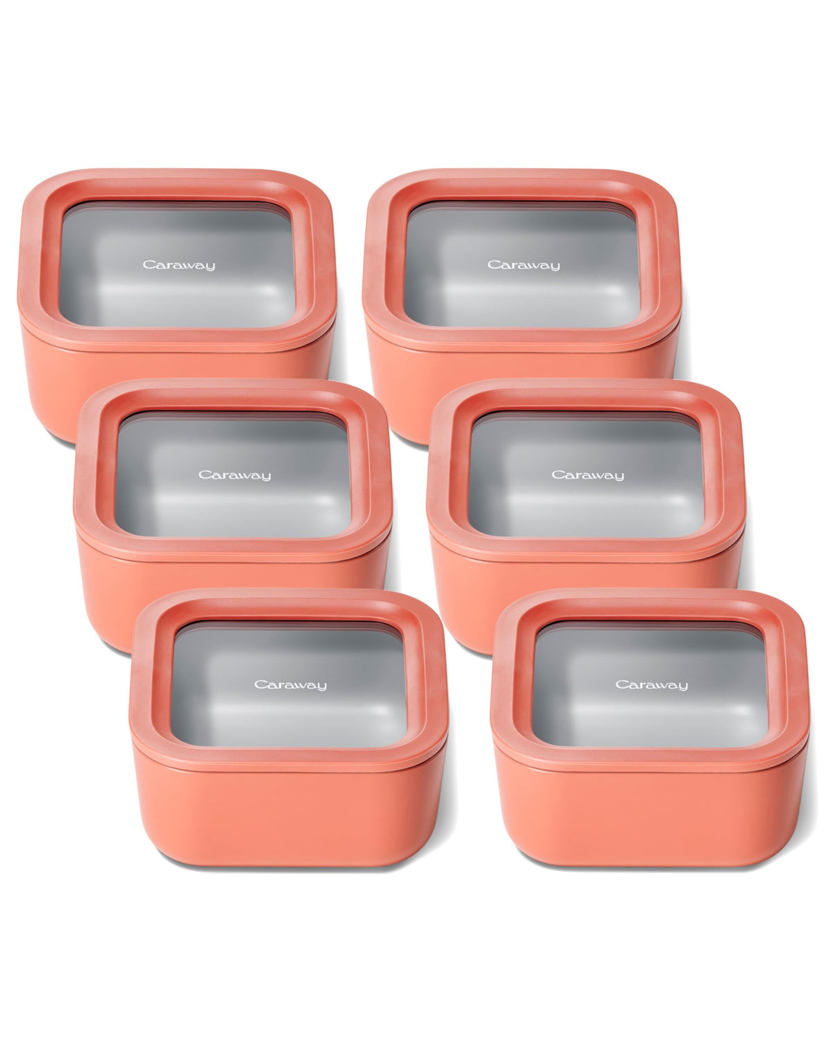 Caraway 6-Piece Glass Food Storage Container Set