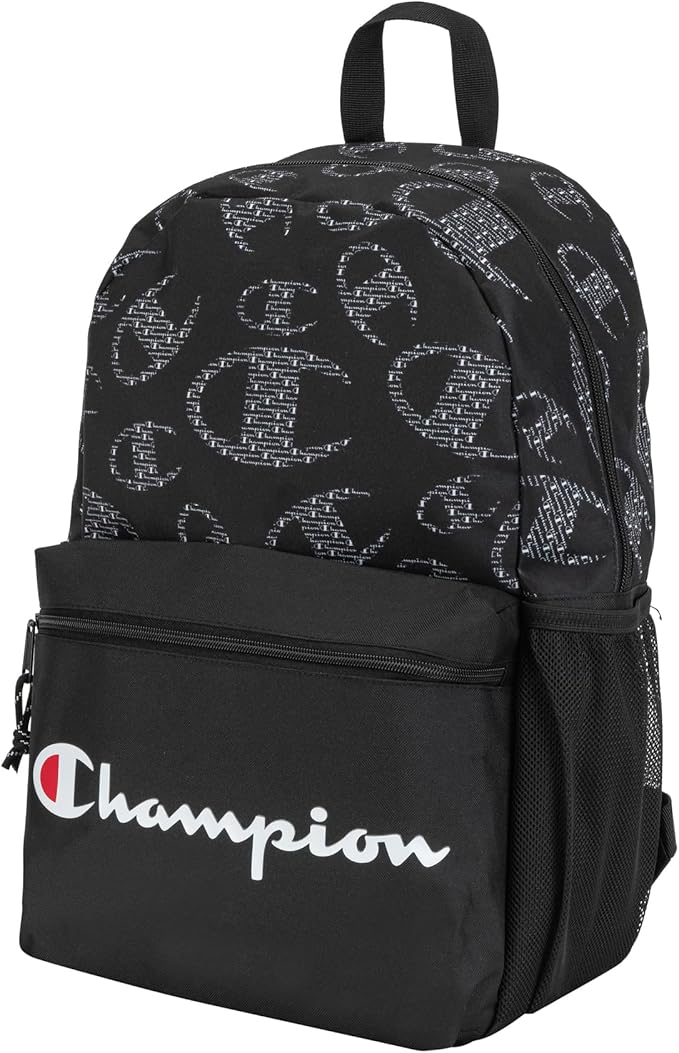 Champion Merit Backpack, Black/White, OS